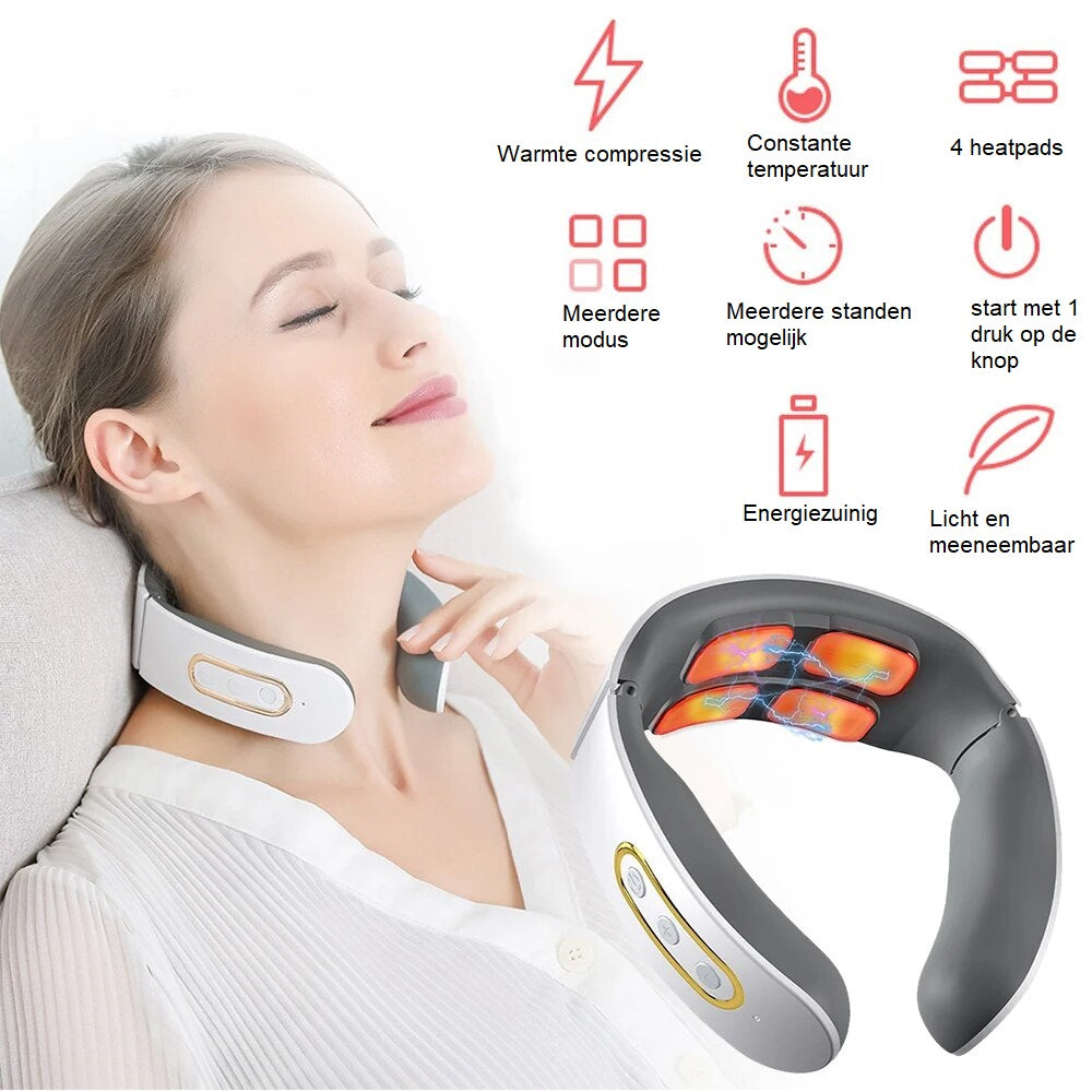 Sven™ | intelligente electric pulse neck massager usb oplaadbaar verwarming schouder