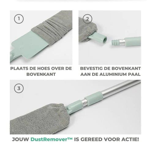 DustRemover™ - Uitrekbare reinigingsstang met microvezeldoek
